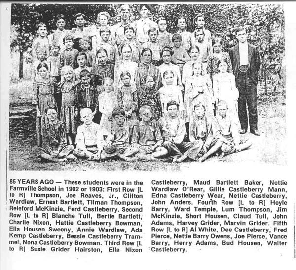 Farmville School Class, 1902 or 1903