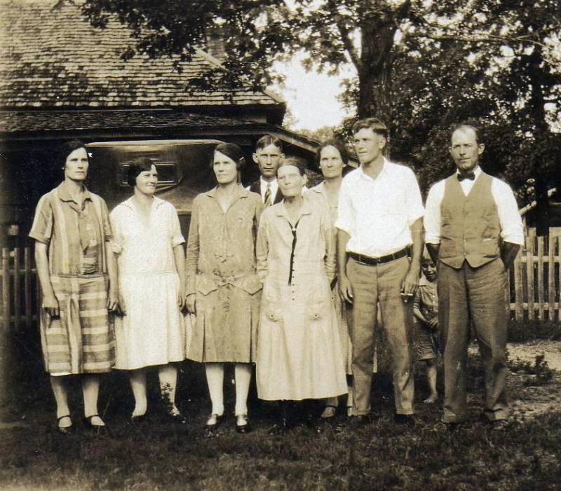 Eleanor McFadden Green Pennington, Ruby Green Pennington, Jessie Green Baker, Isaac Wilburn Green, Mary Amelia McFadden 