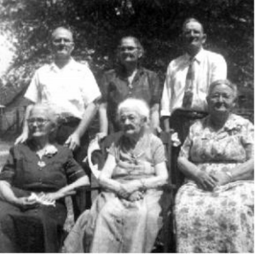 Jordan Johnson, Molly Johnson Sharp, Carrol Johnson, Georgia Johnson Sharp Lillard, Martha Johnson York and Della Johnson Jackson Spraggins