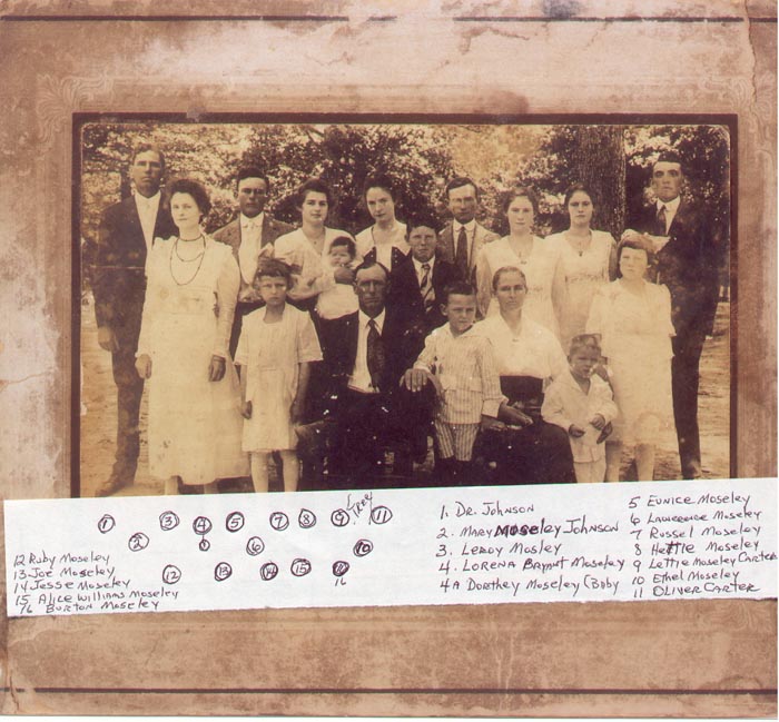 Joseph Moseley Family