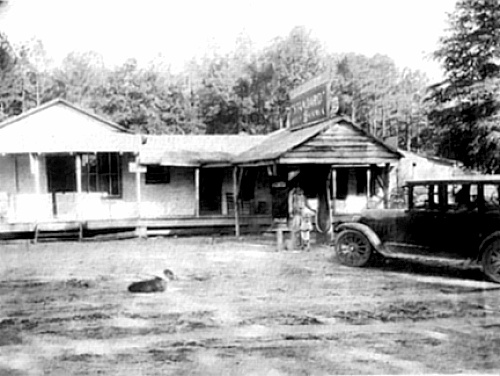 James and Waldean Baker at the Sumpter Store