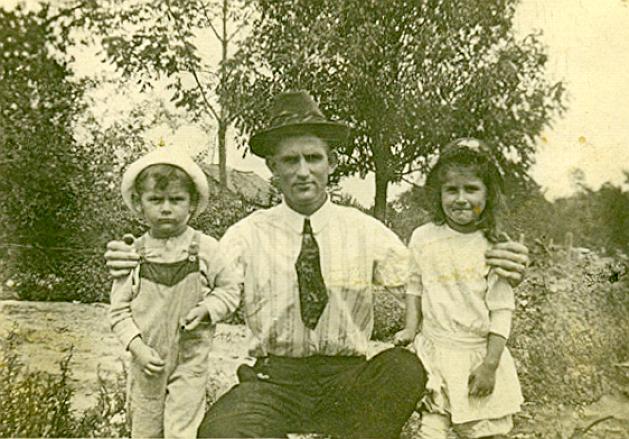 Unknown Man and Children