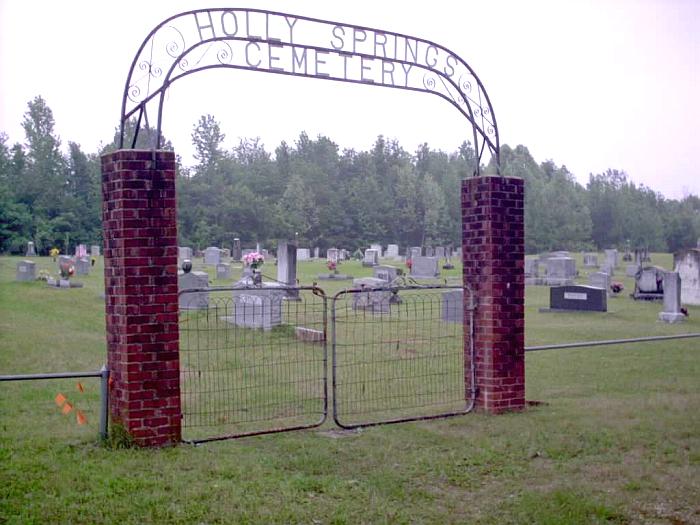 Holly Springs Cemetery Entrance Sign