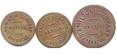 Hamilton Company Warren Arkansas tokens