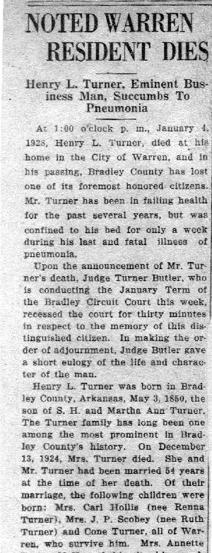 Henry Turner Obit part 1