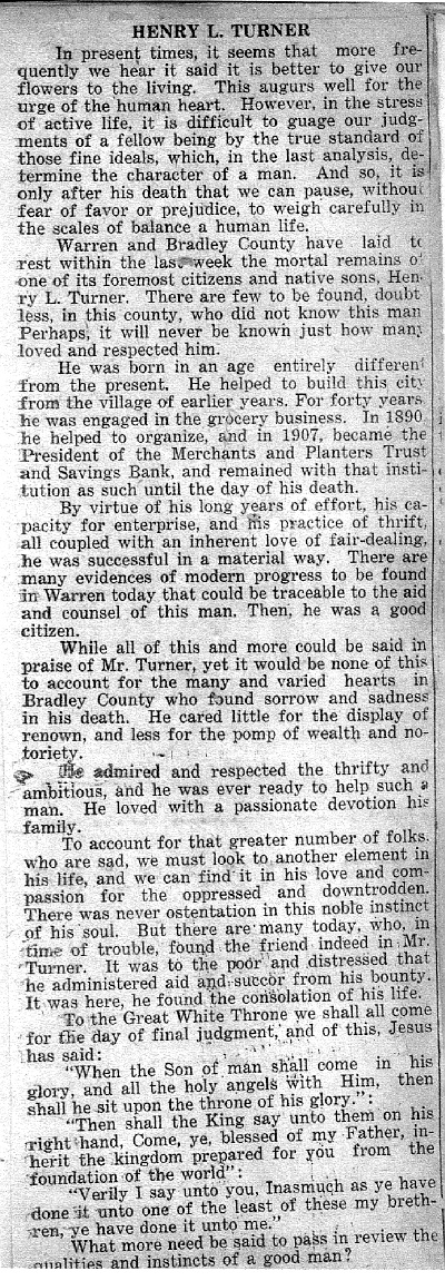 Henry Turner Obit part 3