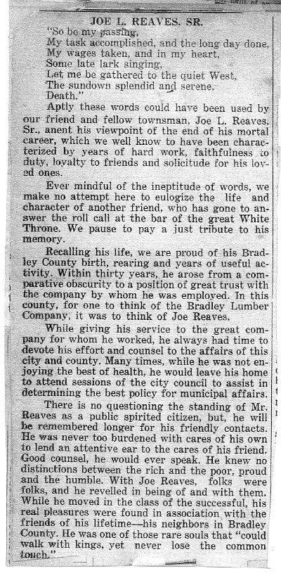 Joe Reaves Obit part 3