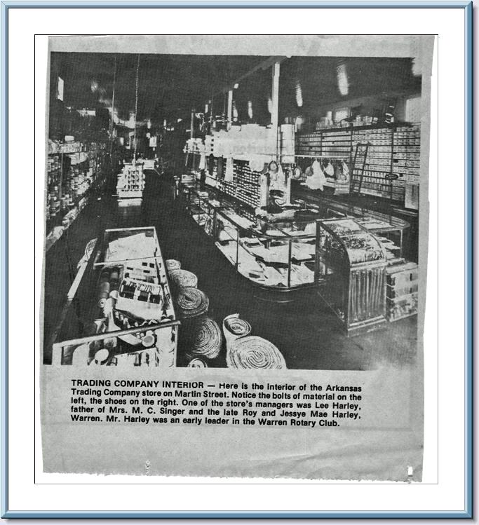 Arkansas Lumber Company, inside the Company Store, Warren, Arkansas; original is located at the Bradley County Historical Museum