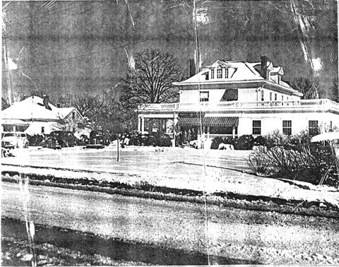 The old Frazer's Funeral Home in the snow