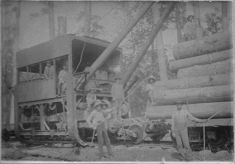 Rail Logging Crew picture is located at the Bradley County Historical Museum