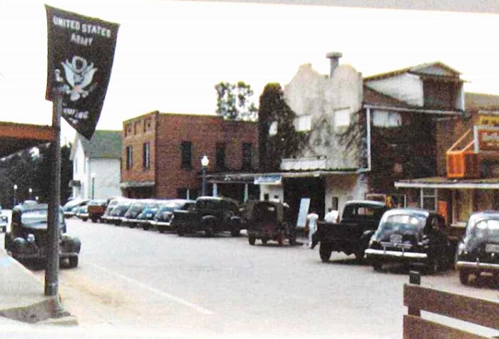 The Pastime Theater and Coker Hotel on Cedar Street, Warren, Arkansas