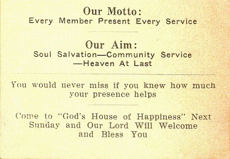 Warren Methodist Church flyer part 2