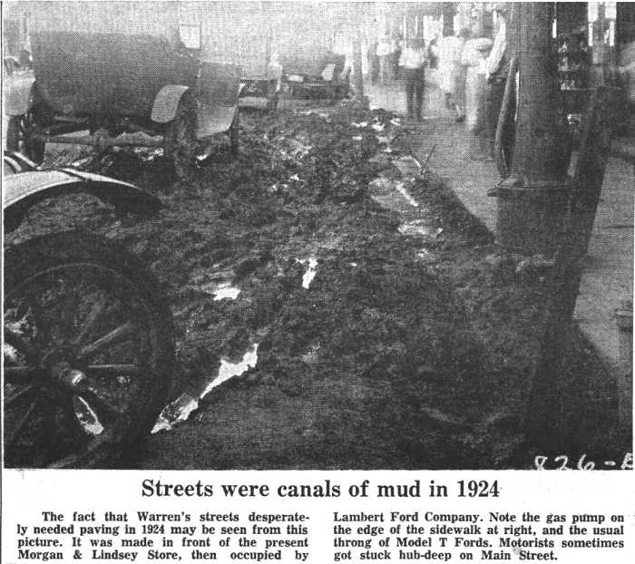 Streets were canals of mud, Warren, Arkansas, 1924 is located at the Bradley County Historical Museum