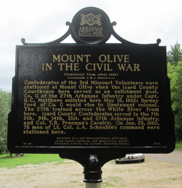 Mount Olive Marker back