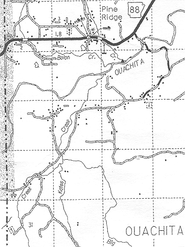 Edwards Cmetery located in left lower quadant.