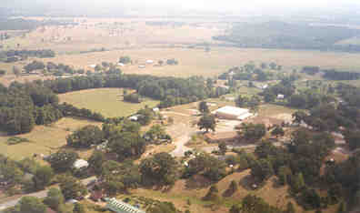 Oden school is the brown roofed building on Hwy 88. 