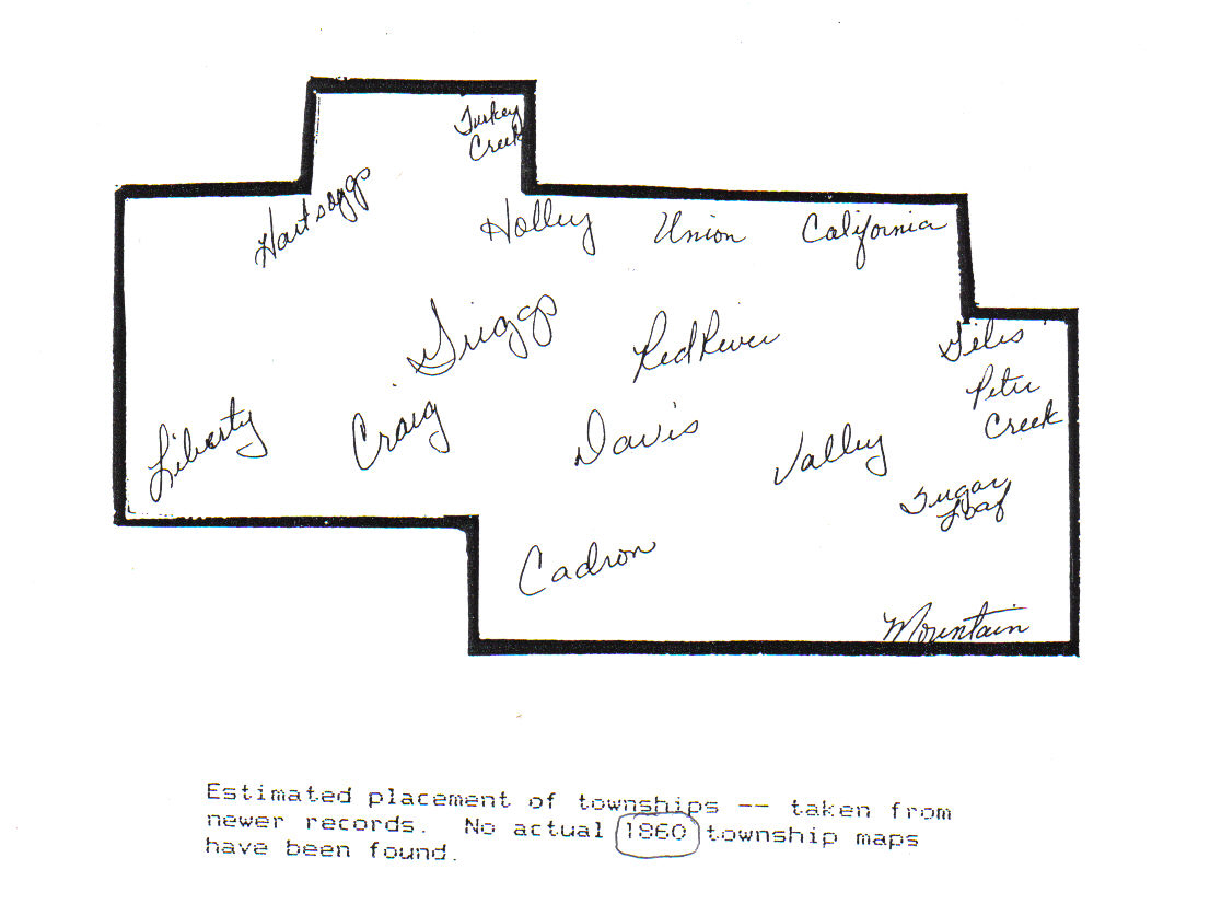 1860 townships of van buren county