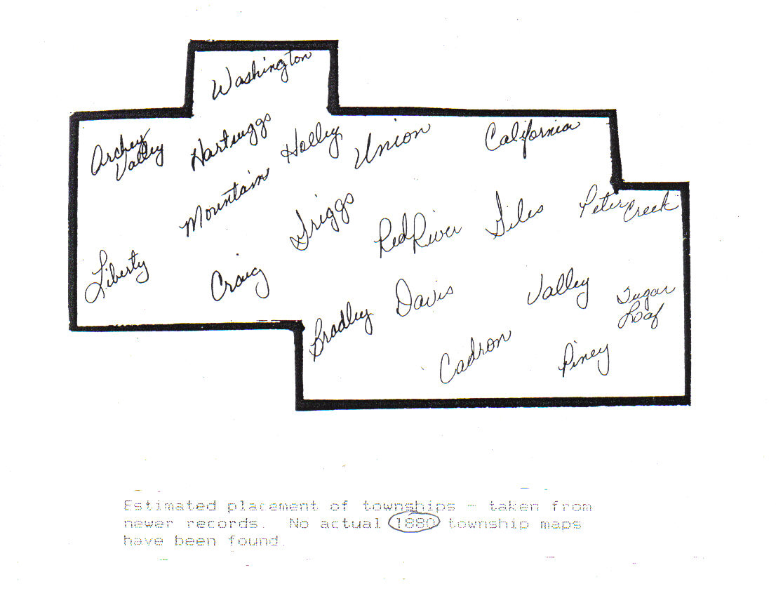 1880 townships of van buren county